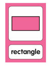 Schoolgirl Style - Just Teach Rainbow Shape Cards Mini Bulletin Board Set