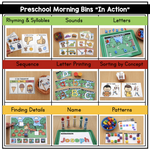 Preschool October Morning Bins | Printable Classroom Resource | The Moffatt Girls