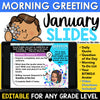 Winter Activities Daily Agenda Slides Morning Meeting January Morning Work