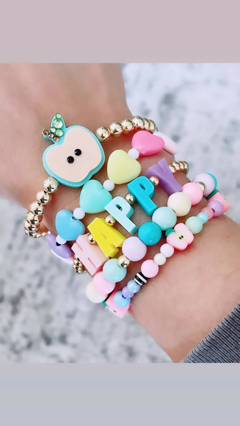 HAPPY | Mini Bracelet | Sprinkles and Beads | Hey, TEACH!