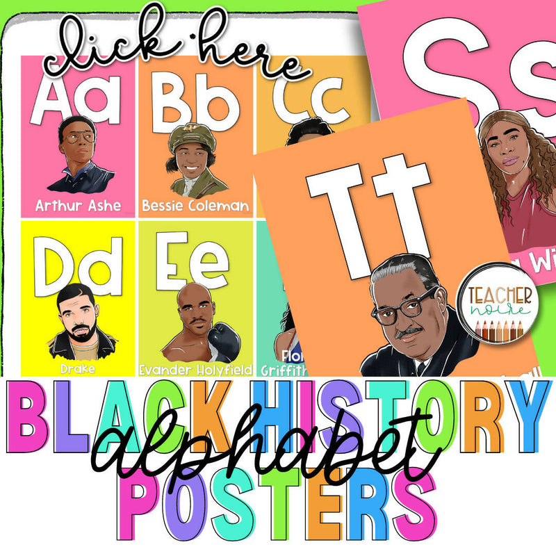 Black History Posters Alphabet by Teacher Noire