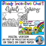 iReady Incentive Chart April Spring Digital Version No Prep or Projector or Trace on Chart Paper by Fun in Elementary 
