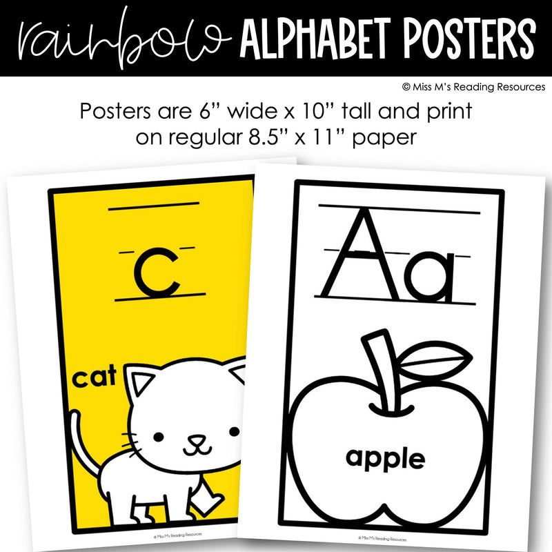 Alphabet Cards Letter Formation Posters | Printable Classroom Resource | Miss M's Reading Reading Resources