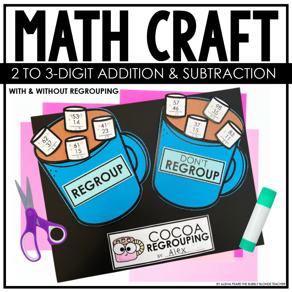 Addition and Subtraction with Regrouping Work Mats - 2 Digit & 3 Digit