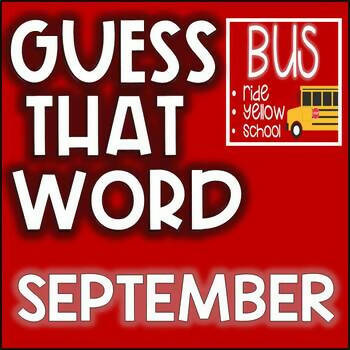 Guess That Word September by The Limited Classroom
