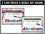 Name Practice Trace & Build Mats Editable Name Tracing & Writing Name Activities