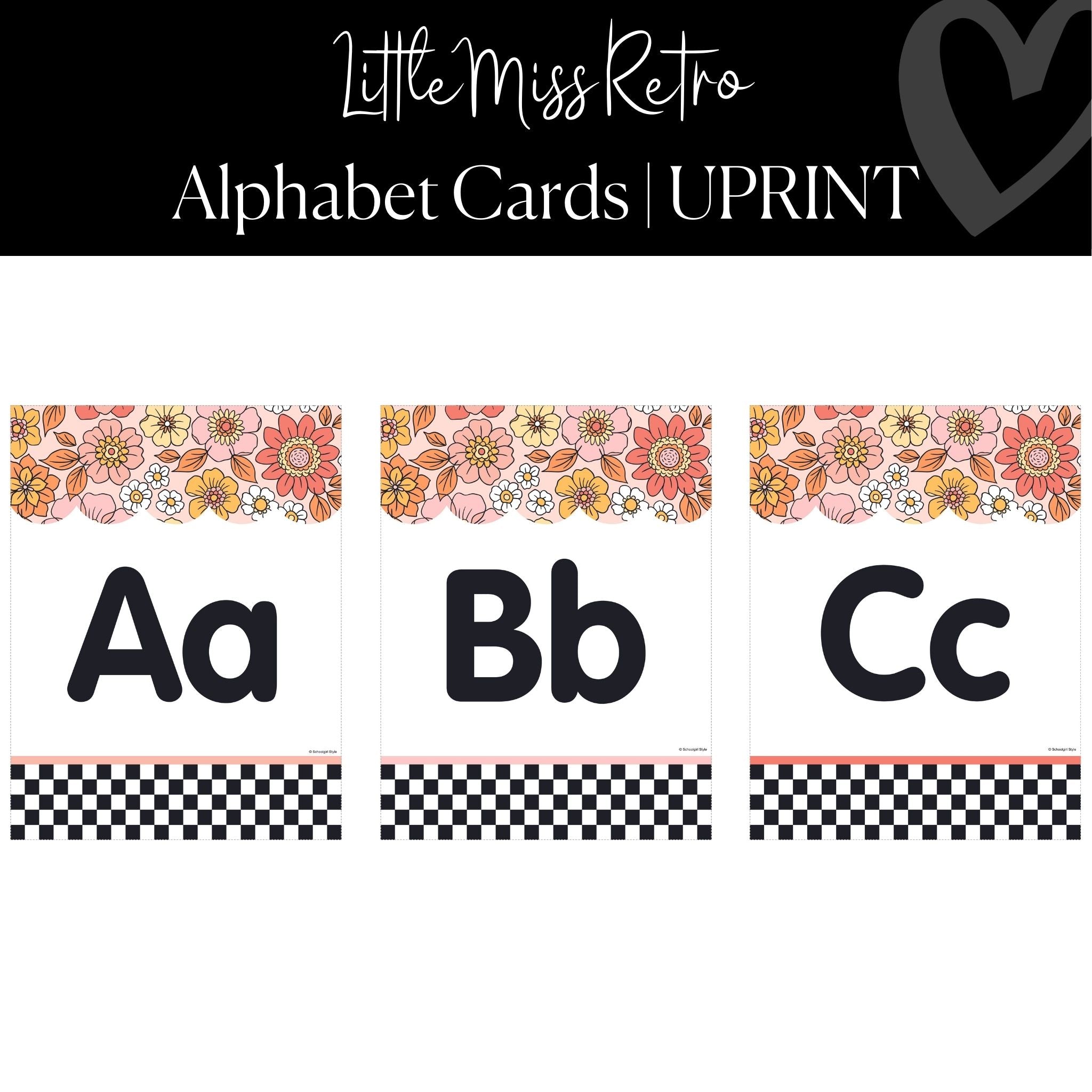 Alphabet Card Box Vintage Alphabet Cards Printable