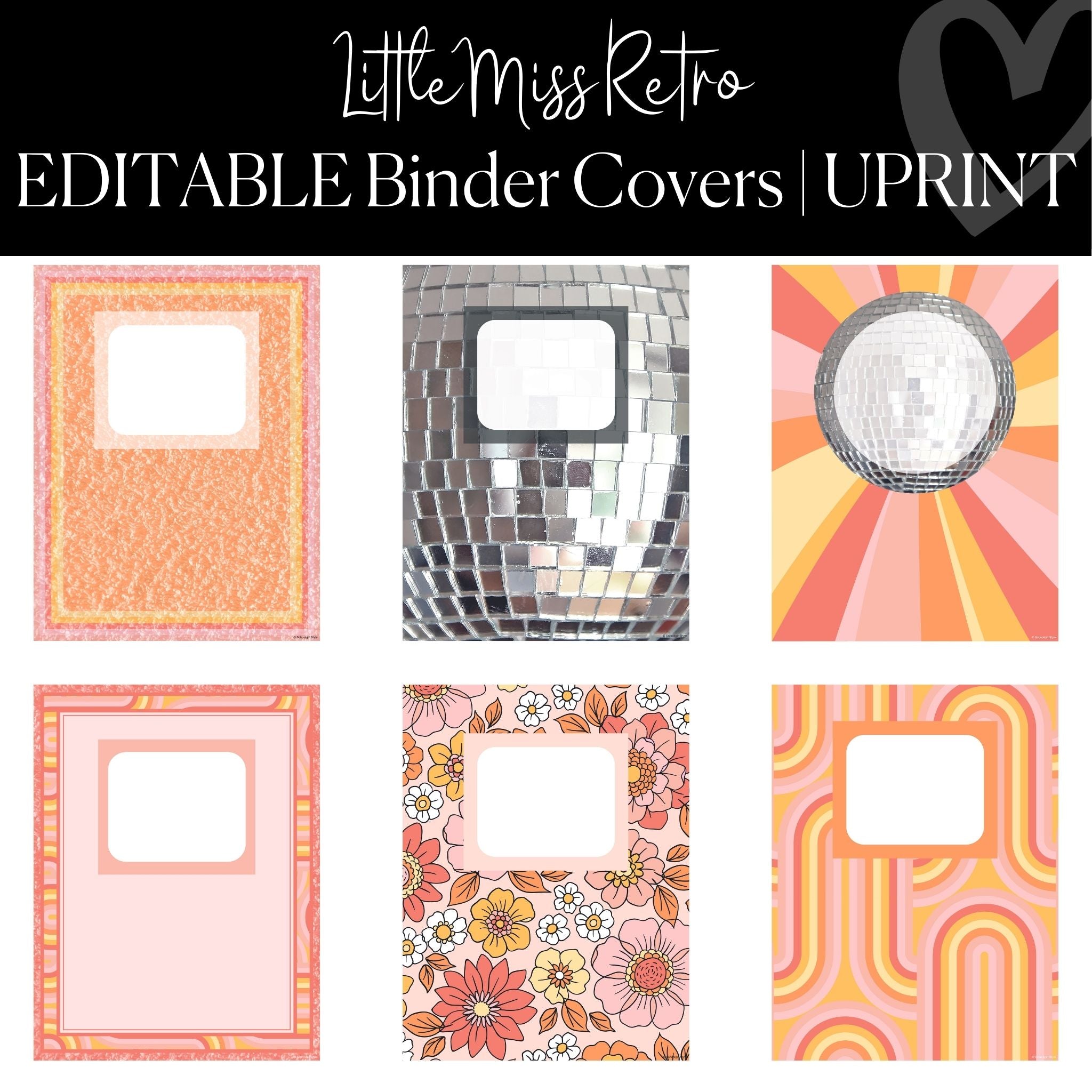 Editable and Printable Binder Covers and Spines | Retro Classroom Deco ... Editable and Printable Binder Covers and Spines | Retro Classroom Deco ...