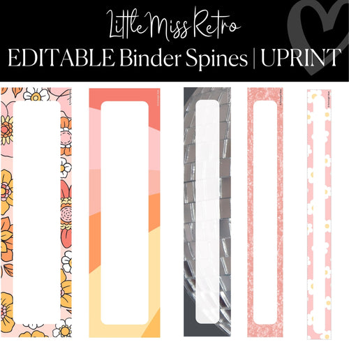 retro editable binder covers and spines