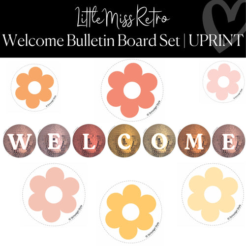Printable Little Miss Retro Welcome Bulletin Board Set Classroom Decor by UPRINT