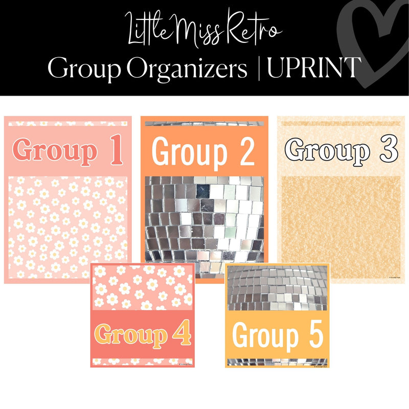 Printable Group Organizer Set Little Miss Retro by UPRINT