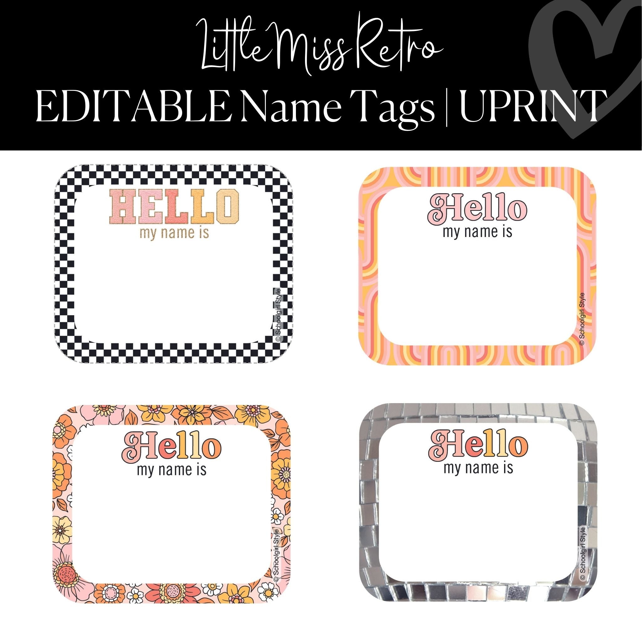 Editable Printable Tags
