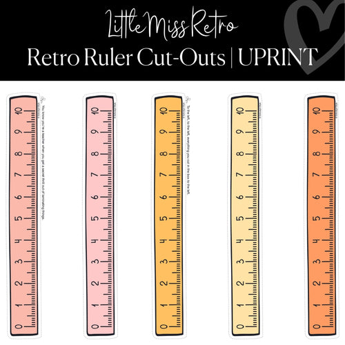 Printable Retro Ruler Cut-Out Little Miss Retro Regular cut-Out by UPRINT