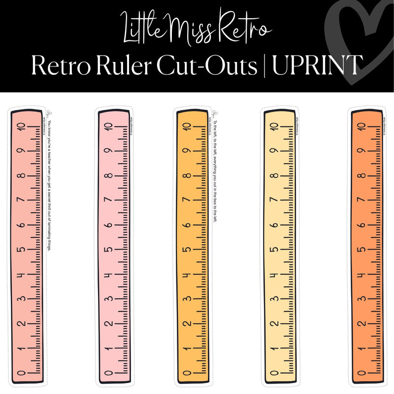 Printable Retro Ruler Cut-Outs | Schoolgirl Style