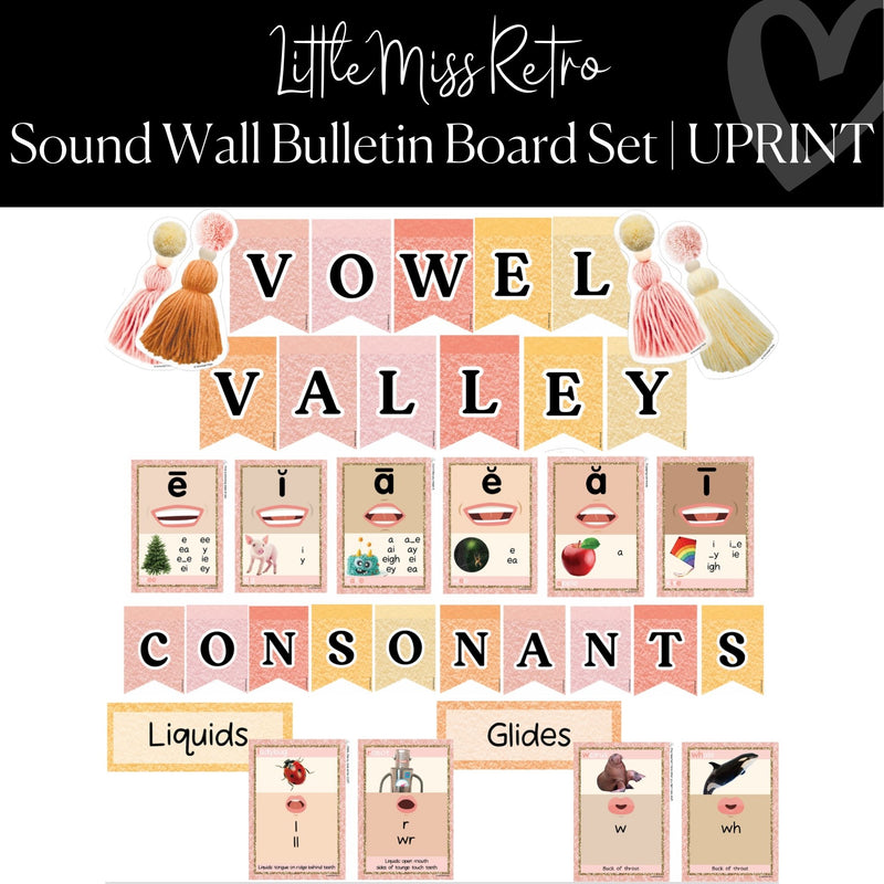 Printable Sound Wall Classroom Decor Little Miss Retro by UPRINT