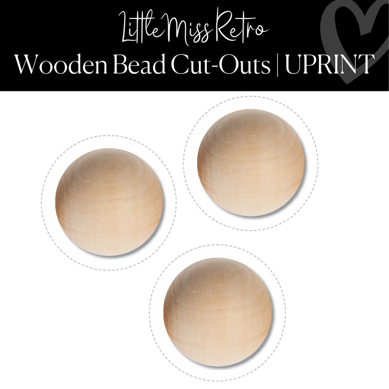 Printable Wooden Bead Cut-Out Little Miss Retro Mini by UPRINT