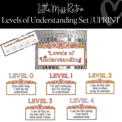 Printable Levels of Understanding Posters Classroom Decor Retro by UPRINT