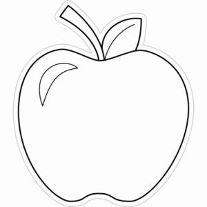 black and white apples clipart
