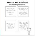 Hispanic Heritage: My Papi Has A Motorcycle Book Companion & Activity Guide | Printable Classroom Resource | Tales of Patty Pepper