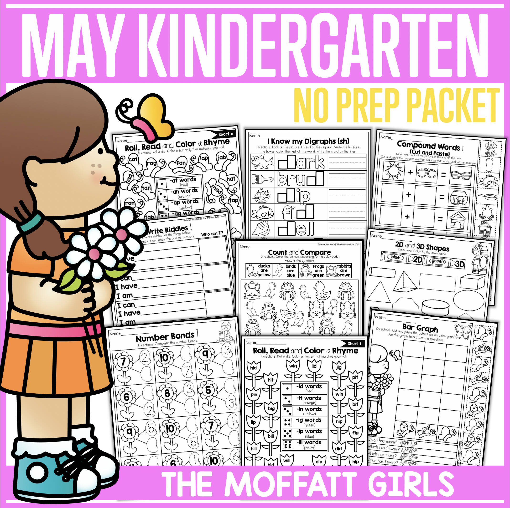 Kindergarten May NO PREP Packet | Printable Classroom Resource | The M ...