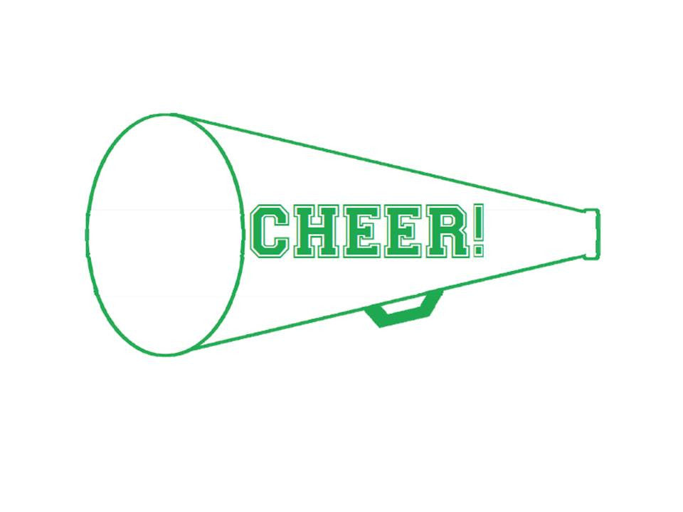 cheerleading megaphone clipart green