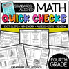 4th Grade Math Quick Checks Exit Slips Homework Assessments and Review by Joey Udovich