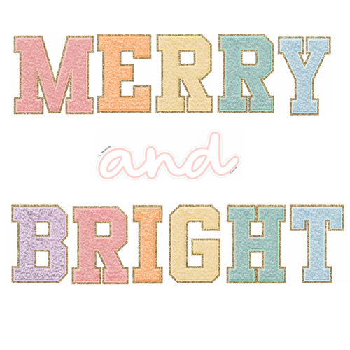 Retro "Merry and Bright" Inspirational Classroom Headline by UPRINT