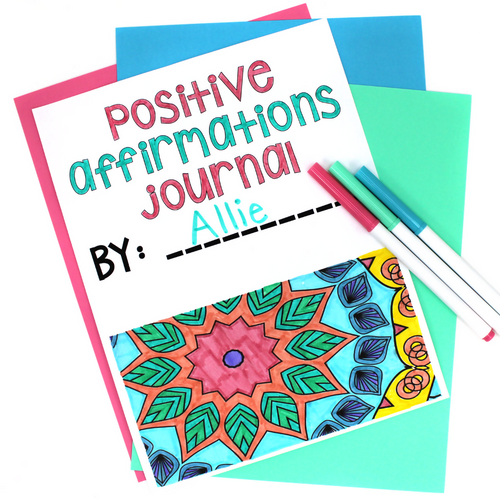 Positive Affirmations Coloring Journal and Affirmation Cards by Miss Behavior