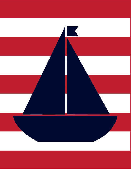 Classroom Prints Preppy Nautical Red and Navy Blue by UPRINT
