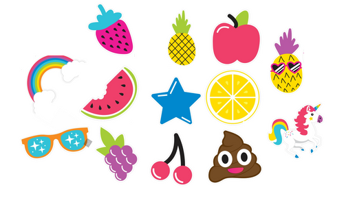 Emoji Cutout 5 In Neon Pop Pop Culture by UPRINT
