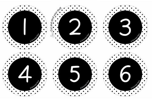 Number Circles Mini Cut Out Oops A Daisy by UPRINT
