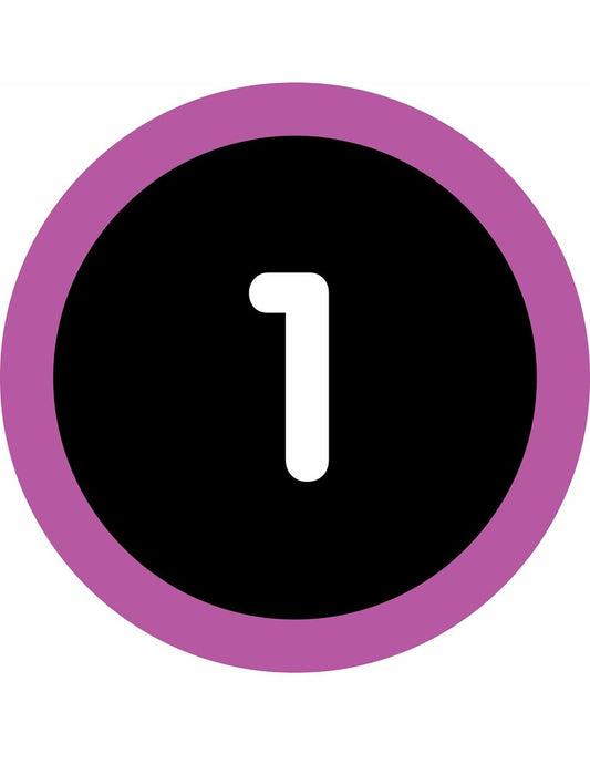 Number Circles 1-31 Neon Pop by UPRINT