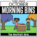 3rd Grade October Morning Bins | Printable Classroom Resource | The Moffatt Girls