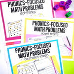 Phonics Focused Math Problems BUNDLE | Printable Classroom Resource | Miss DeCarbo