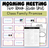 Morning Meeting Class Family Unit Slides and Printables Social Emotional Learning