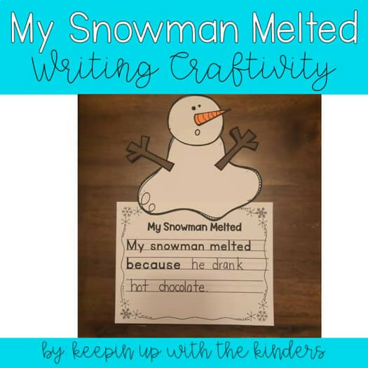 My Snowman Melted | Printable Classroom Resource | Keeping up with the Kinders