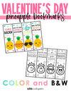 Valentine's Day Bookmarks: PINEAPPLES