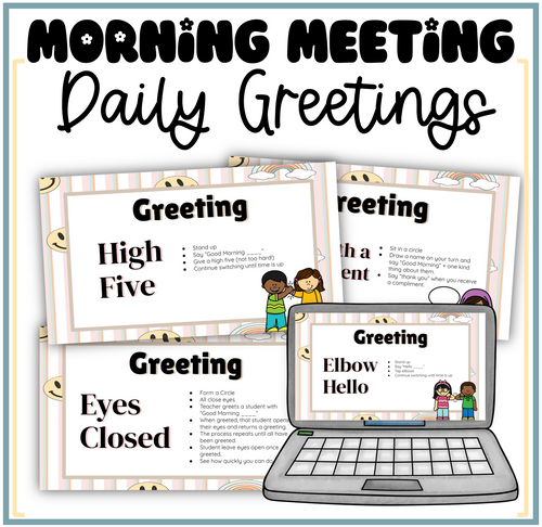 Morning Meetings Daily Greetings by Mrs. Munch's Munchkins