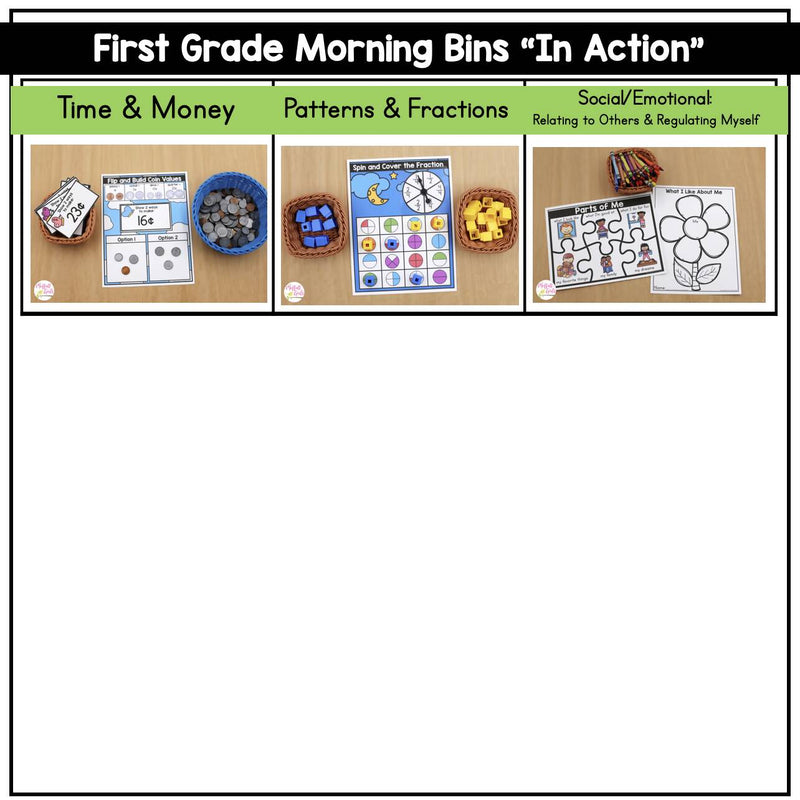 1st Grade March Morning Bins