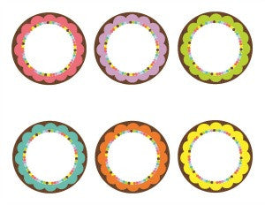 Bright 3 inch Round Labels|Schoolgirl Style