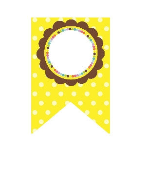 Bright Polka Dots Banner {UPRINT}