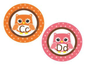 Word Wall Labels Bright Owls by UPRINT