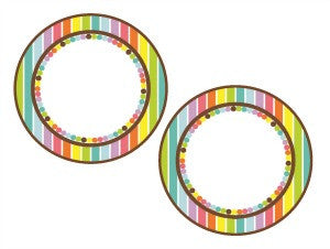 Large Round Labels Bright Owls by UPRINT