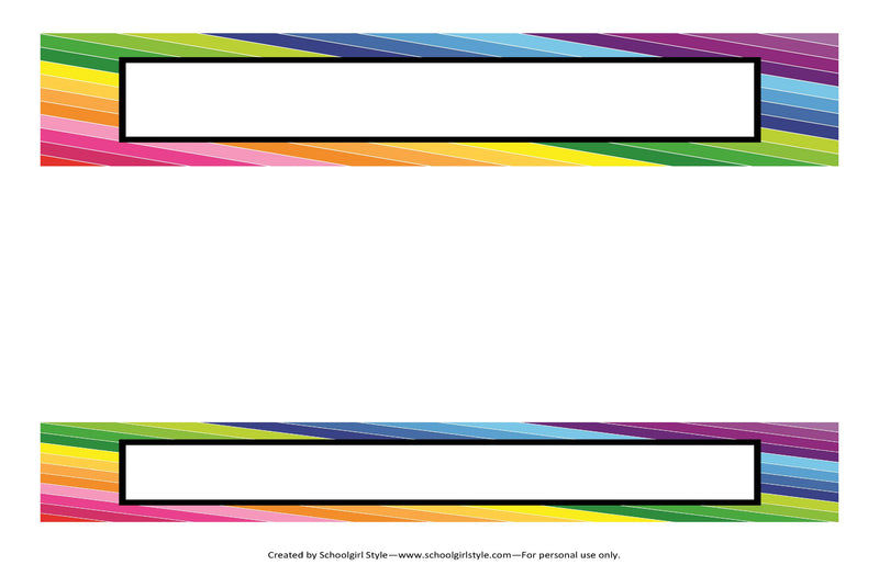 Binder Spines Happy Rainbow by UPRINT