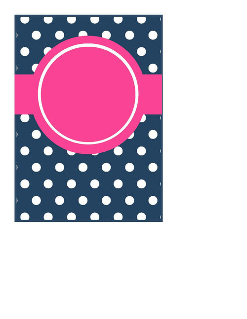 Stationary Set | Preppy Nautical Hot Pink and Navy Blue | UPRINT | Schoolgirl Style