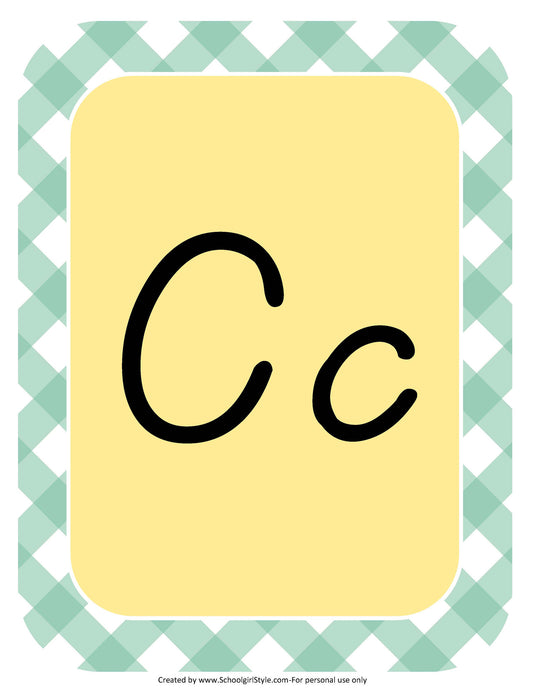 Alphabet Letters D'Nealian Hello Sunshine Coral by UPRINT