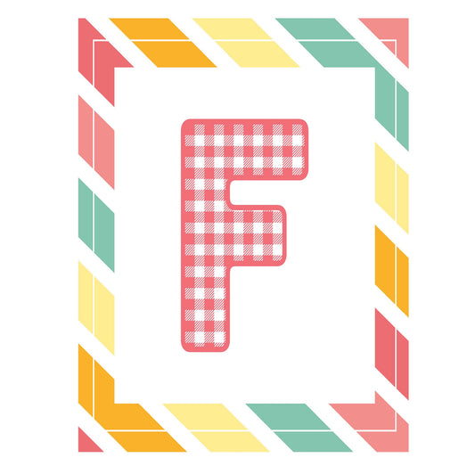 Large Alphabet Banner | Hello! Sunshine Coral | UPRINT | Schoolgirl Style