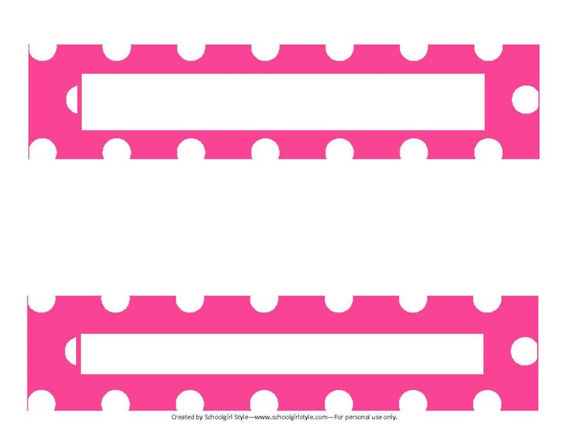 Preppy Nautical Hot Pink and Navy Blue Binder Spines {UPRINT}