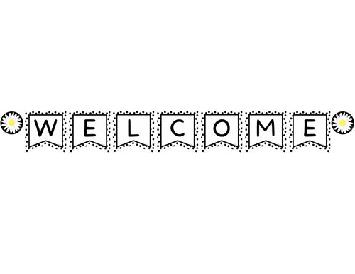 Painted Dot Welcome Bulletin Board Set Oops A Daisy by UPRINT
