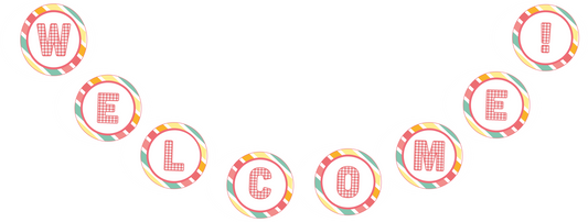 Welcome Banner Hello Sunshine Coral by UPRINT